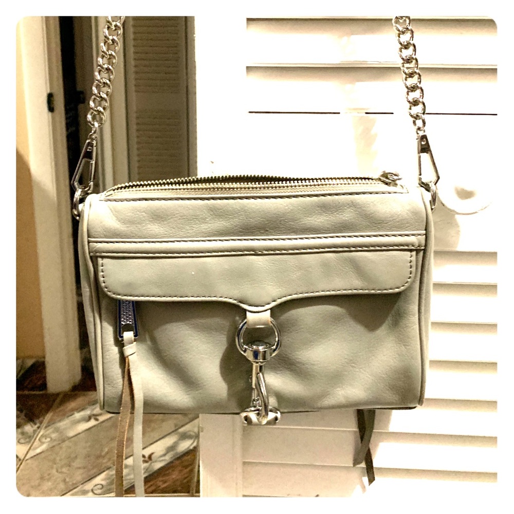 Excellent Rebecca Minkoff crossbody handbag,gray.